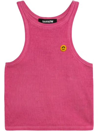 Barrow Logo Patch Tank Top In Pink