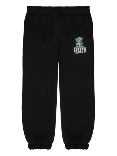 Barrow Kids' Logo-patch Track Pants In Black