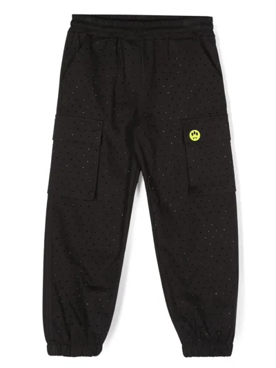 Barrow Kids' Logo-print Cargo Pants In Black