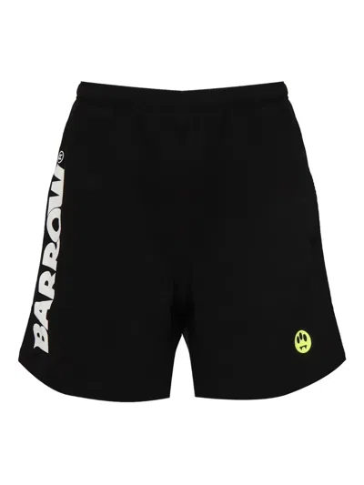 Barrow Logo-print Cotton-blend Shorts In Black