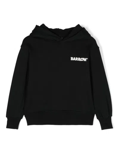 Barrow Kids' Logo-print Detail Hoodie In Black