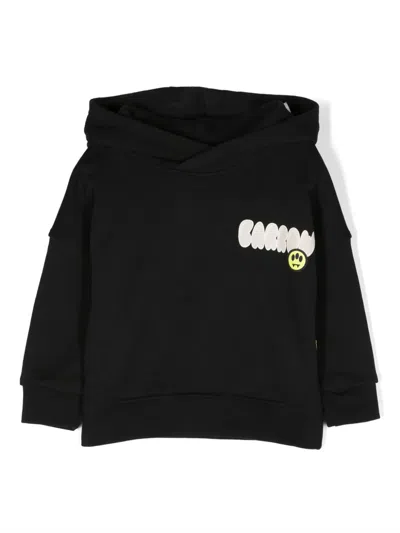 Barrow Babies' Logo-print Cotton Hoodie In Black