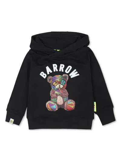 Barrow Babies' Logo-print Cotton Hoodie In Black