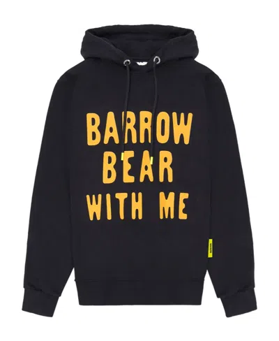 Barrow Logo-print Cotton Hoodie In Black