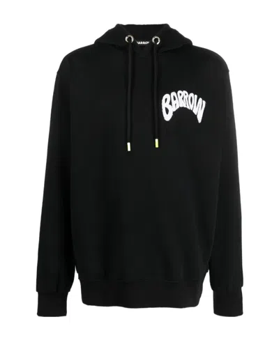 Barrow Logo-print Cotton Hoodie In Black