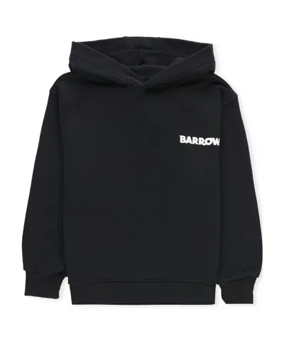 Barrow Logo-print Cotton Hoodie In Black