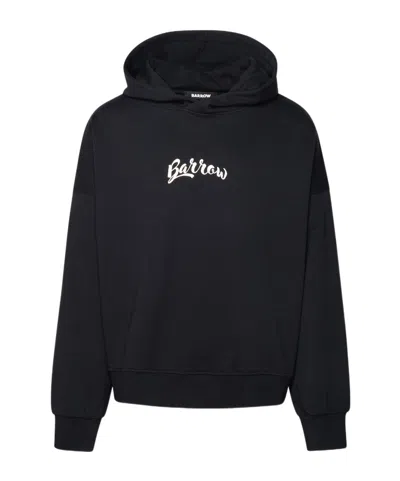 Barrow Logo-print Cotton Hoodie In Black