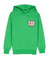 Barrow Logo-print Cotton Hoodie In Green