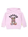 Barrow Logo-print Cotton Hoodie In Pink