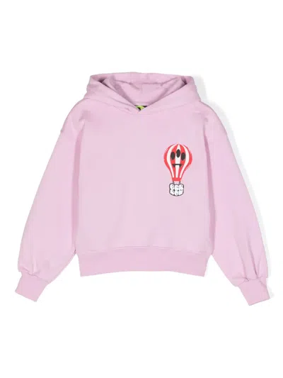 Barrow Kids' Logo-print Cotton Hoodie In Rosa