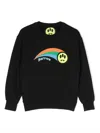 Barrow Black Sweatshirt For Kids With Logo And Print In Black