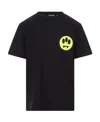 Barrow Printed Crew Neck T-shirt In Black