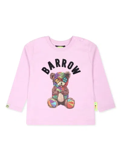 Barrow Babies' Logo-print Cotton T-shirt In Pink