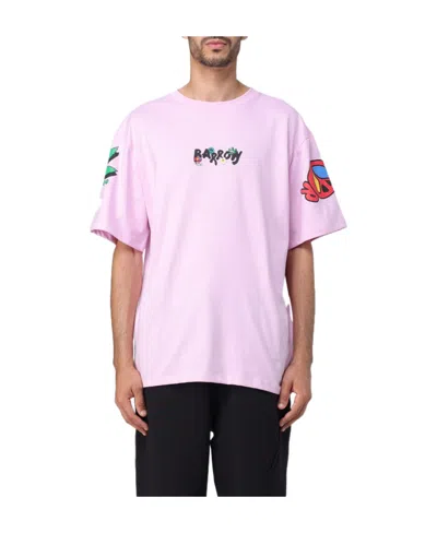 Barrow Logo-print Cotton T-shirt In Pink