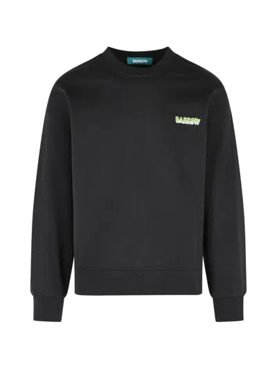 Barrow Logo-print Crew-neck Sweatshirt In Black