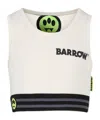 Barrow Ivory Crop Top For Girl With Smiley In Black