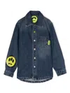 Barrow Logo-print Denim Jacket In Blue