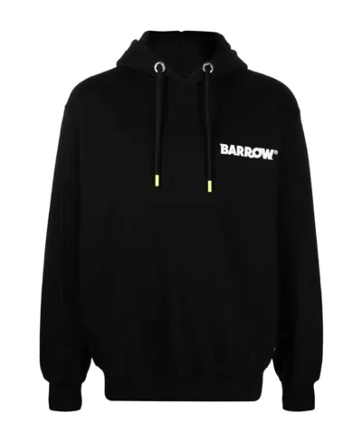 Barrow Logo-print Drawstring Hoodie In Black