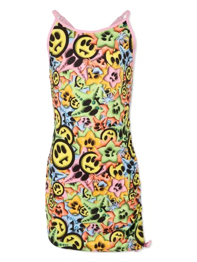 Barrow Kids' Logo-print Dress In Pink
