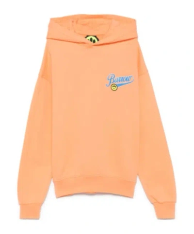 Barrow Logo-print Hoodie In Orange