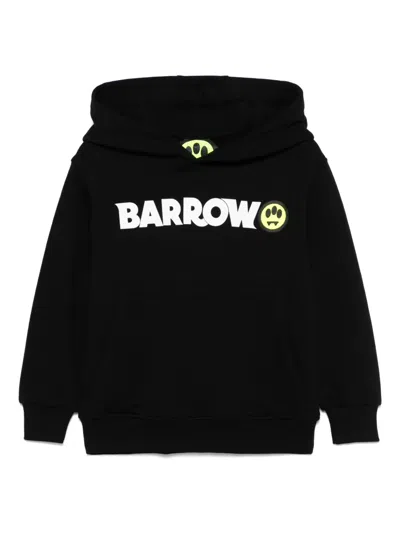 Barrow Kids' Logo-print Hoodie In Black