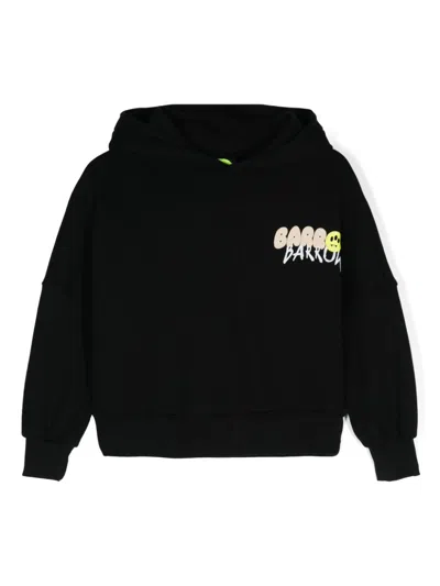 Barrow Kids' Logo-print Hoodie In Black