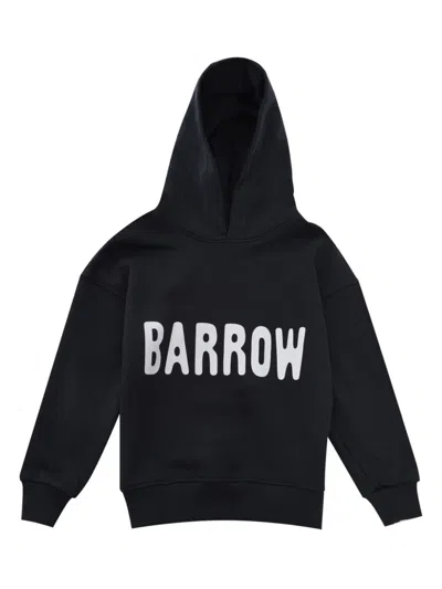 Barrow Kids' Logo-print Hoodie In Black