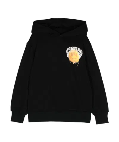BARROW BARROW KIDS LOGO PRINTED TAG DETAILED HOODIE