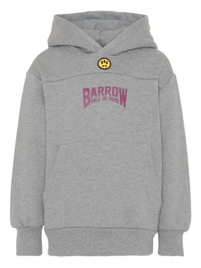 Barrow Kids' Logo-print Hoodie In Gray