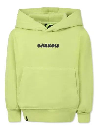 Barrow Kids' Logo-print Hoodie In Green