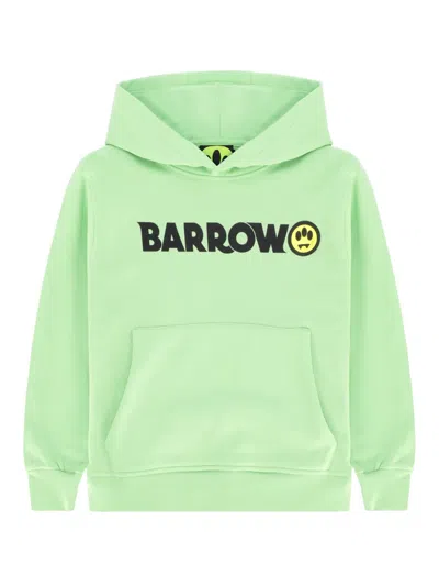 Barrow Kids' Logo-print Hoodie In Green