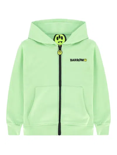 Barrow Kids' Logo-print Hoodie In Green