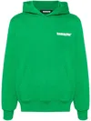 Barrow Felpa Cappuccio Verde Effetto Distressed In Green