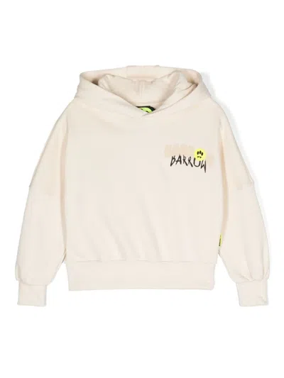 Barrow Kids' Logo-print Hoodie In Neutrals