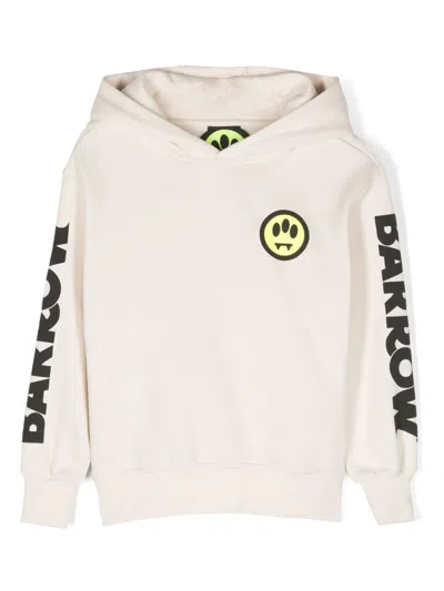 Barrow Kids' Logo-print Hoodie In White