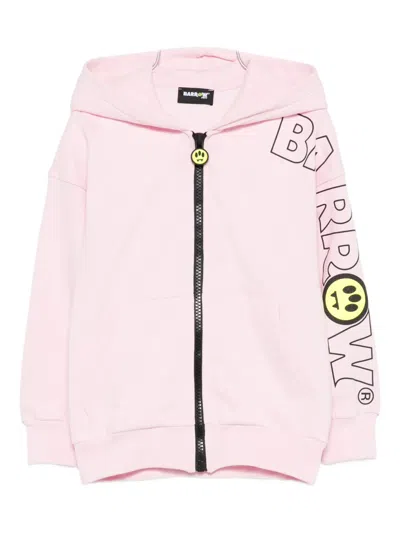 Barrow Logo-print Hoodie In Pink