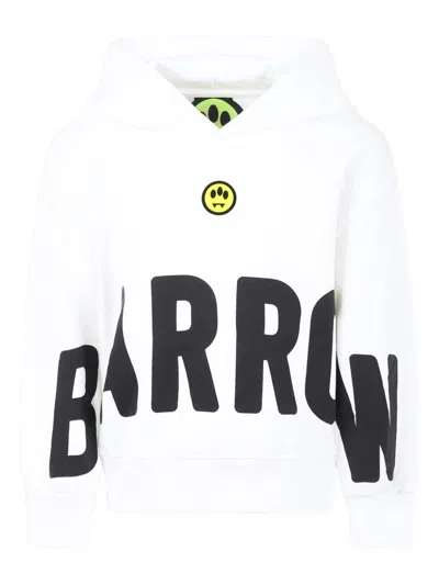 Barrow Kids' Logo-print Hoodie In White