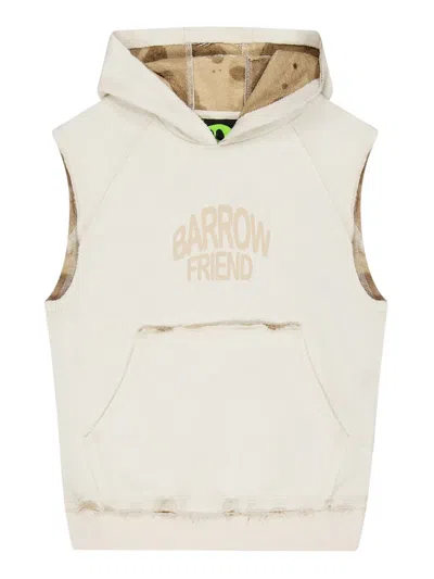 Barrow Kids' Logo-print Hoodie In White
