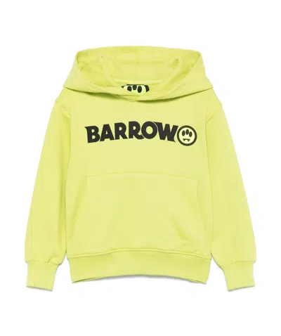 Barrow Logo-print Hoodie In Yellow