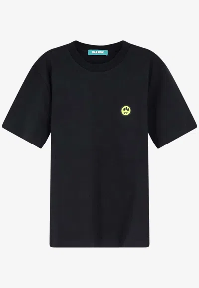 Barrow Logo Print Loose T-shirt In Black