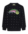 Barrow Logo-print Rhinestone-embellished Cotton Sweatshirt In Black