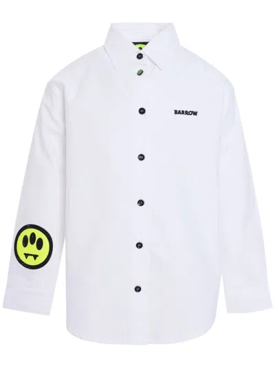 Barrow Kids' Logo Print Shirt In White