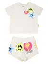 Barrow Logo-print Short Set In 中性色
