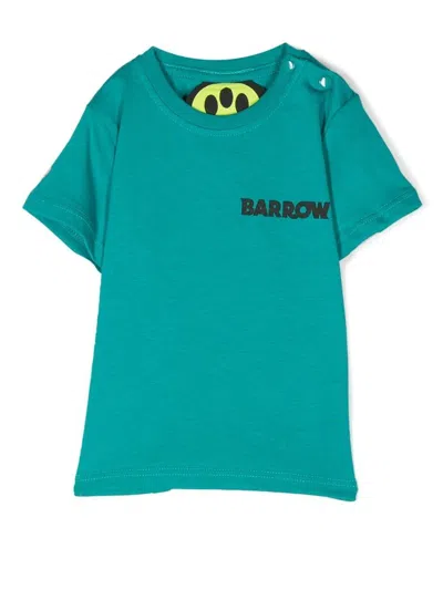 Barrow Kids' Logo-print Short-sleeve T-shirt In Green