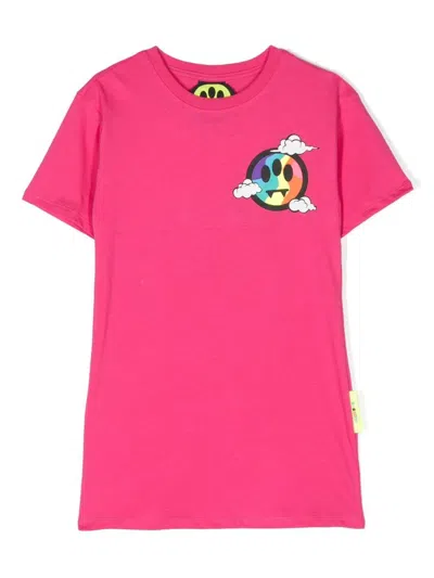 Barrow Kids' Logo-print Short-sleeved T-shirt In Rosso