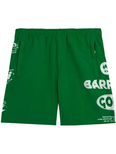 Barrow Logo-print Shorts In 绿色