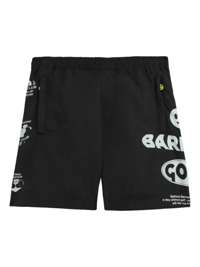 Barrow Logo-print Shorts In Black