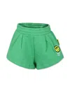 Barrow Green Shorts For Girl With Smiley In Green