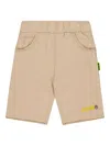 Barrow Logo-print Shorts In Neutrals
