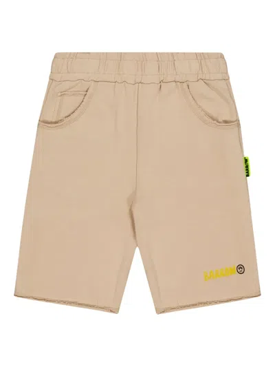 Barrow Kids' Logo-print Shorts In Neutrals